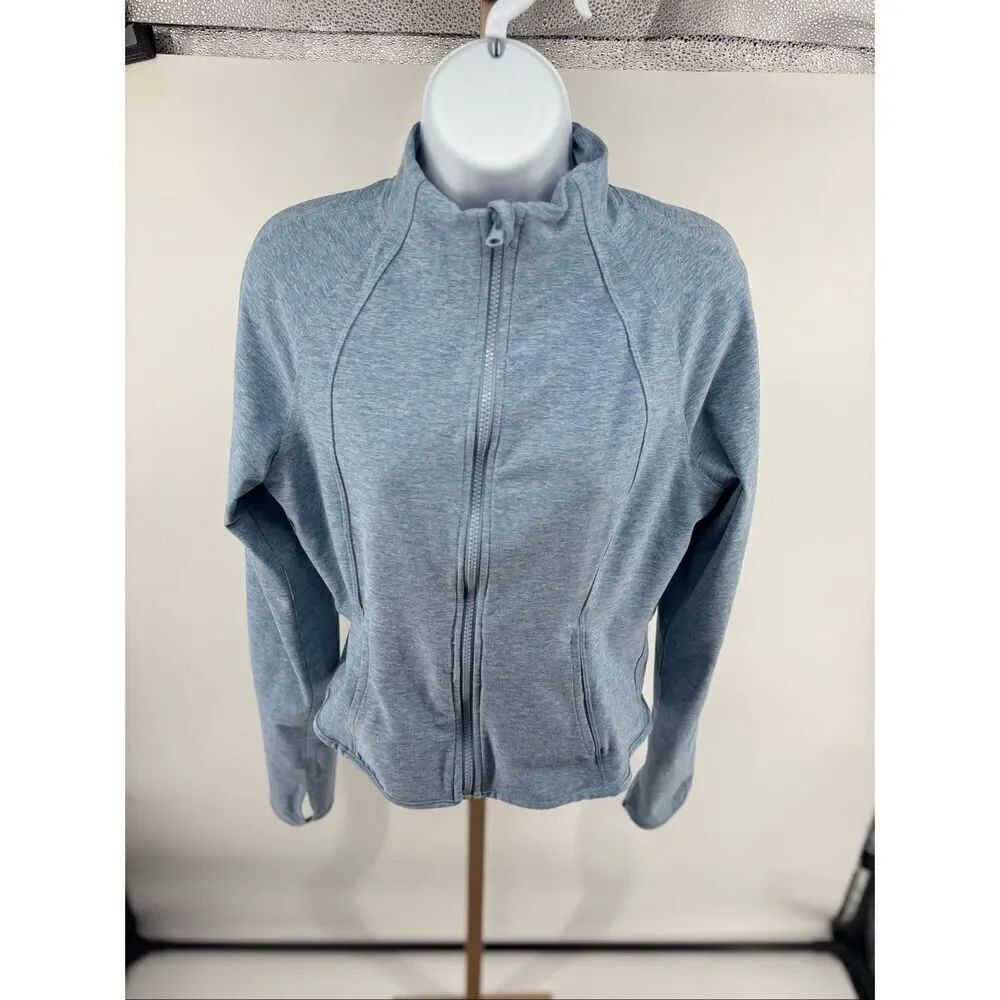 Yogalicious Lux Full Zip Track Jacket Blue Size Large